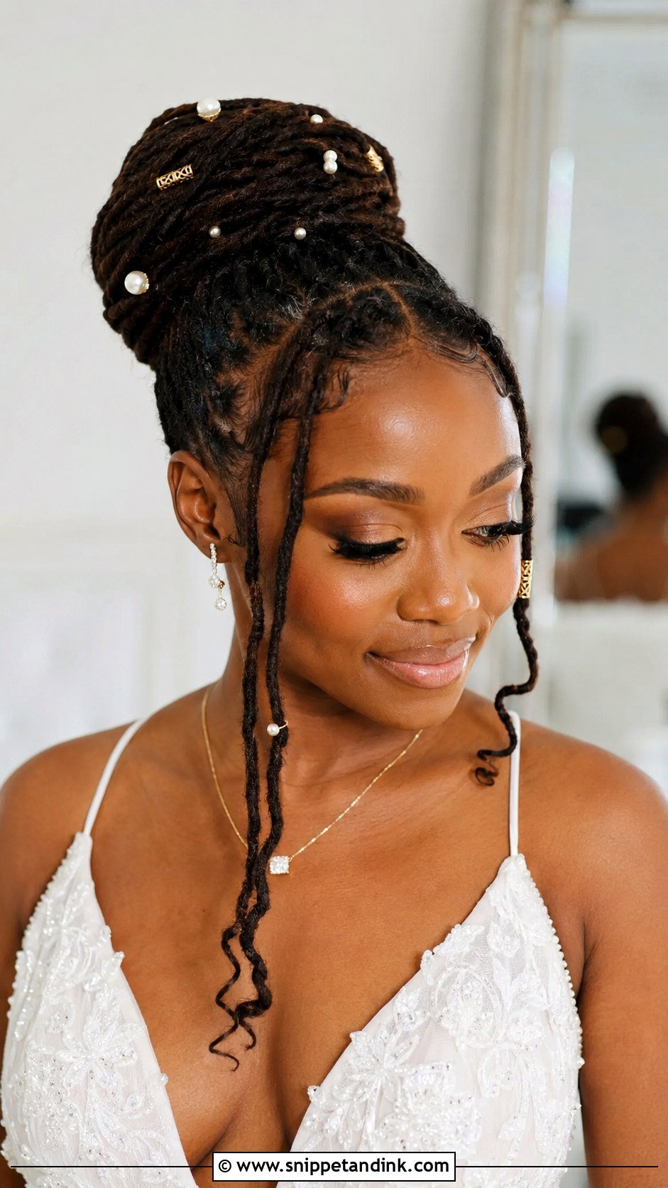Loc Updo Wedding Hairstyle - Snippet and Ink - 20 Hair Up Wedding Hairstyles
