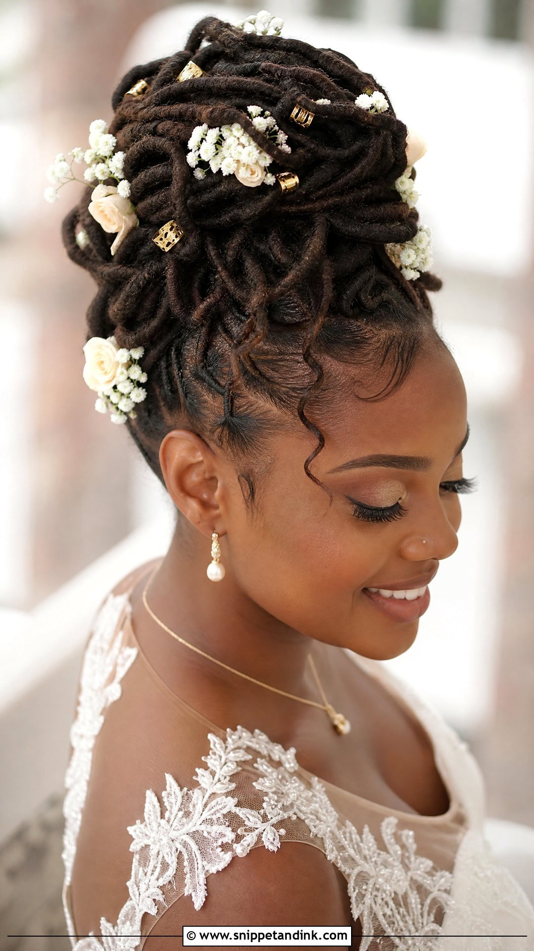 Loc Updo for Black Bride - Snippet and Ink - 20 Natural Wedding Hairstyles Black Bride