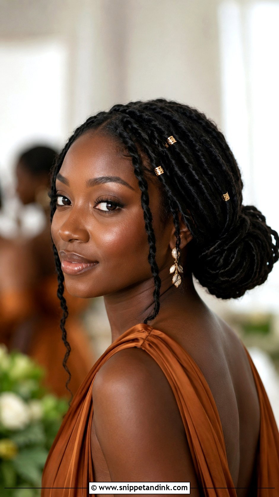 Locs Bridesmaid Hair - Snippet and Ink - 25 Simple Bridesmaid Hairdo Ideas