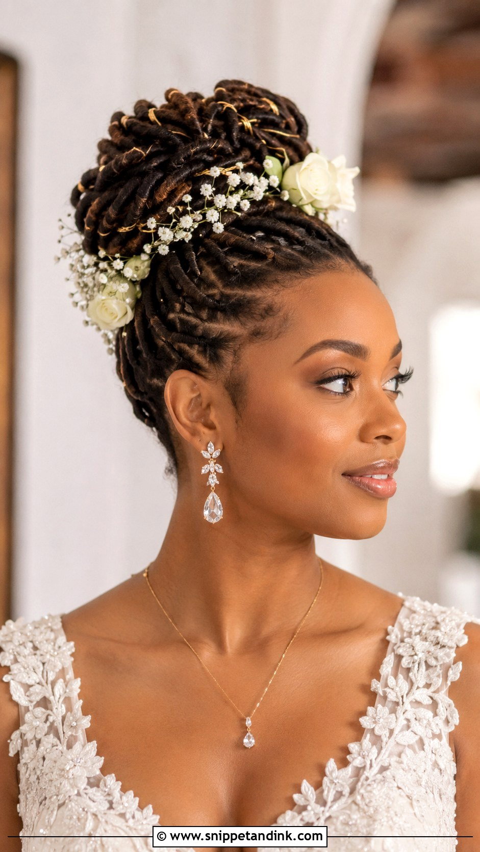 Locs Updo for Wedding - Snippet and Ink - 20 Wedding Hair Styles Black Women