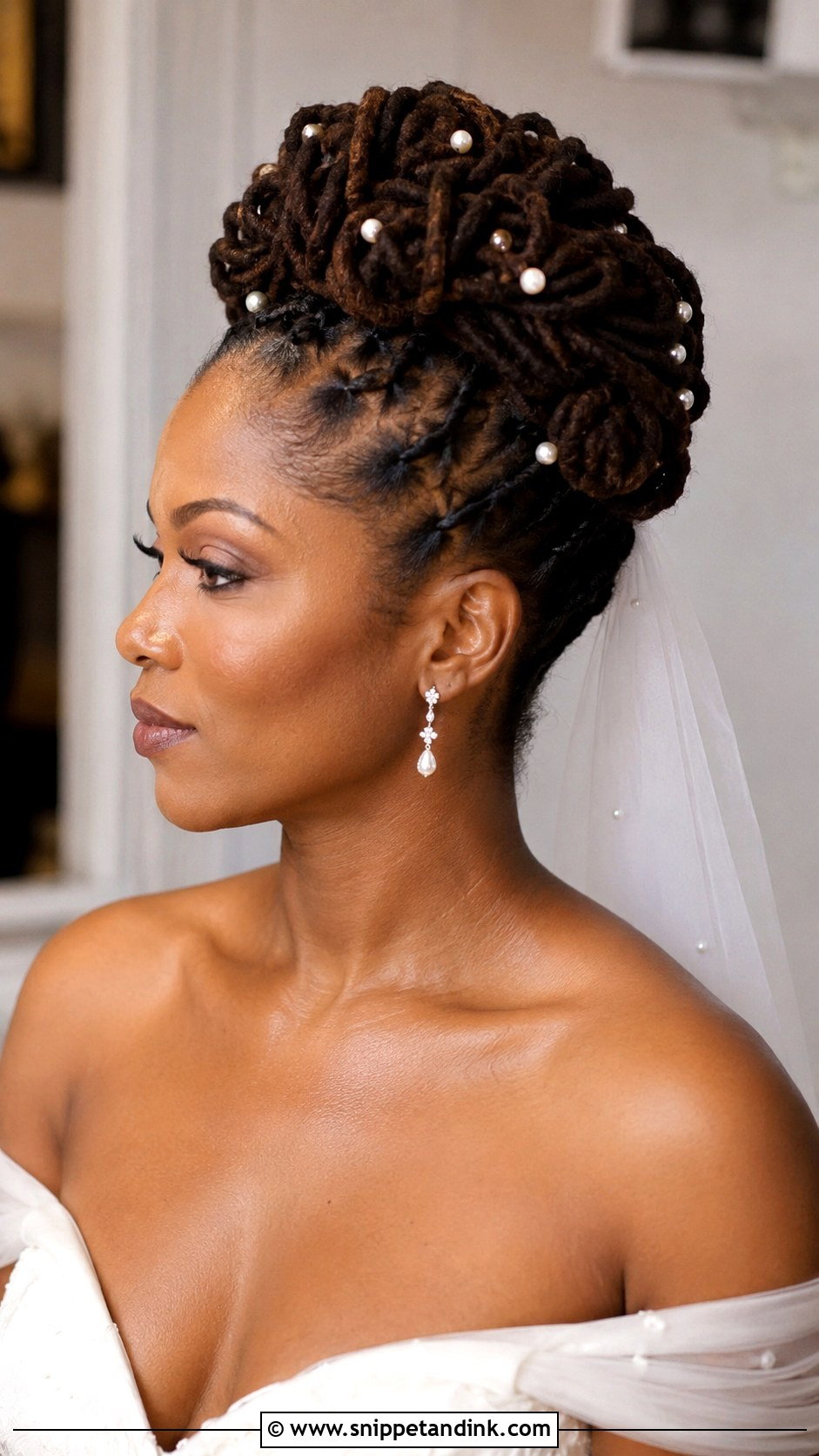 Locs Wedding Updo - Snippet and Ink - 15 Wedding Hairstyles for Black Brides