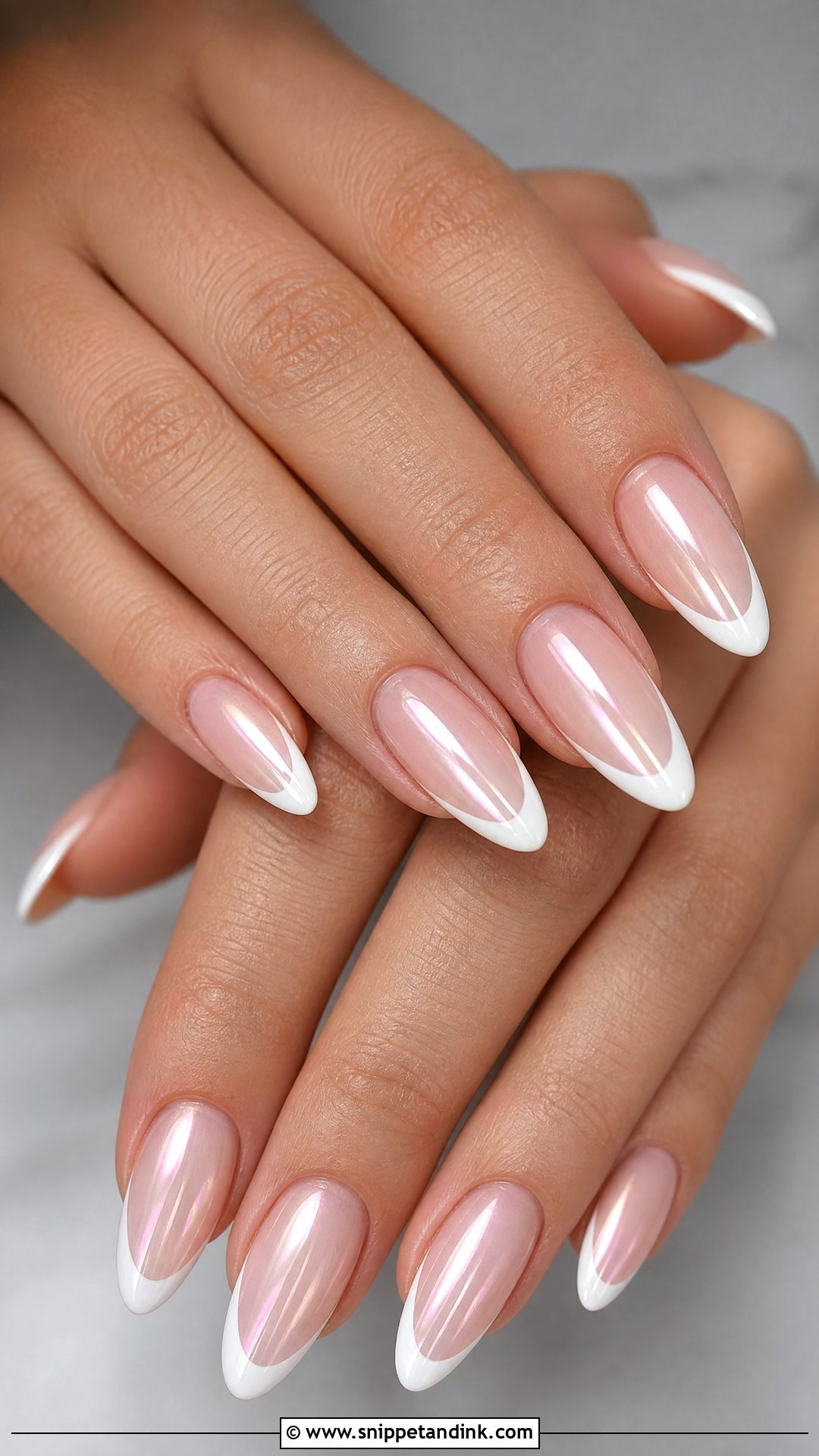 Long Almond Bridal Nails - Snippet and Ink - 25 Almond Bridal Nails