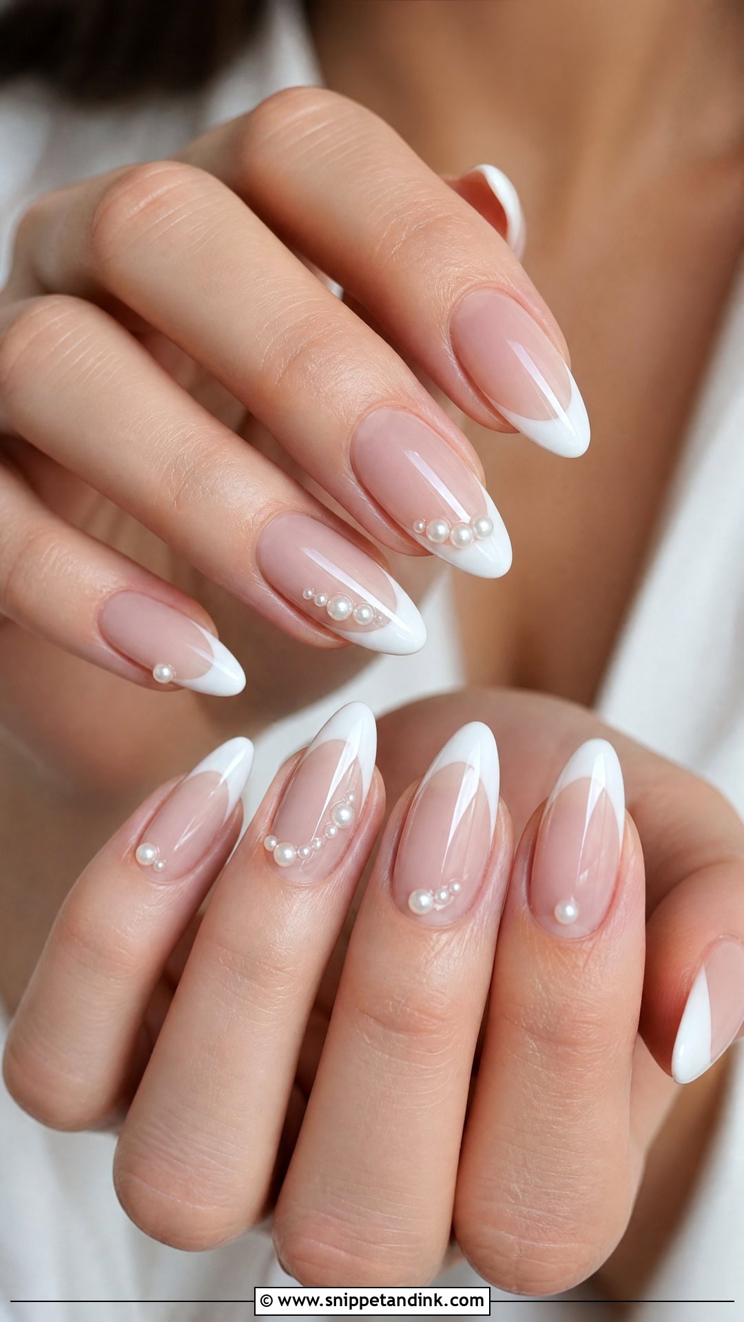 Long Almond Wedding Nails - Snippet and Ink - 25 Almond Wedding Nails