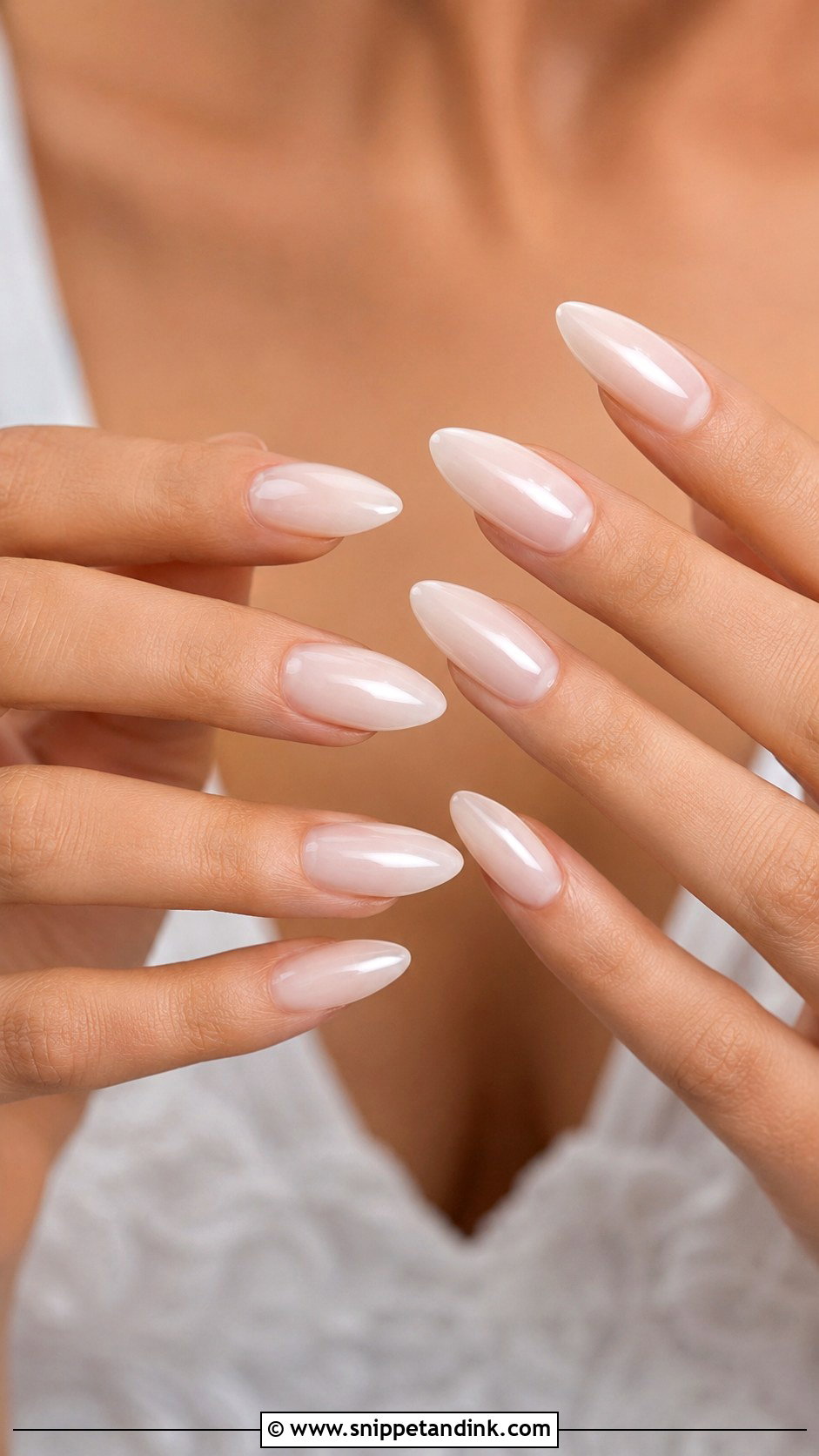 Long Almond Wedding Nails - Snippet and Ink - 20 Almond Nails for Wedding