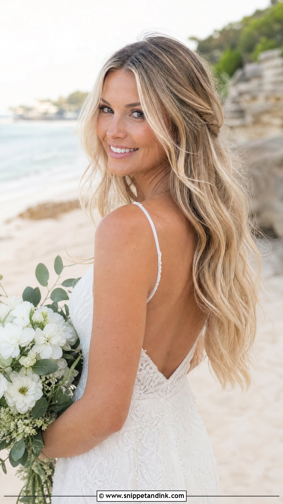 Long Beach Waves Wedding Hair Down - Snippet and Ink - 20 Wedding Long Hairstyles Down