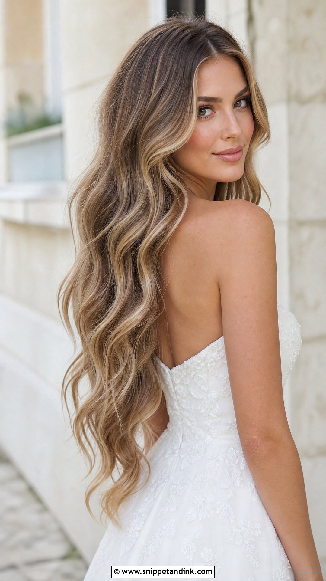 Long Beachy Wave Bridal Hair - Snippet and Ink - 15 Beachy Wave Bridal Hair Ideas