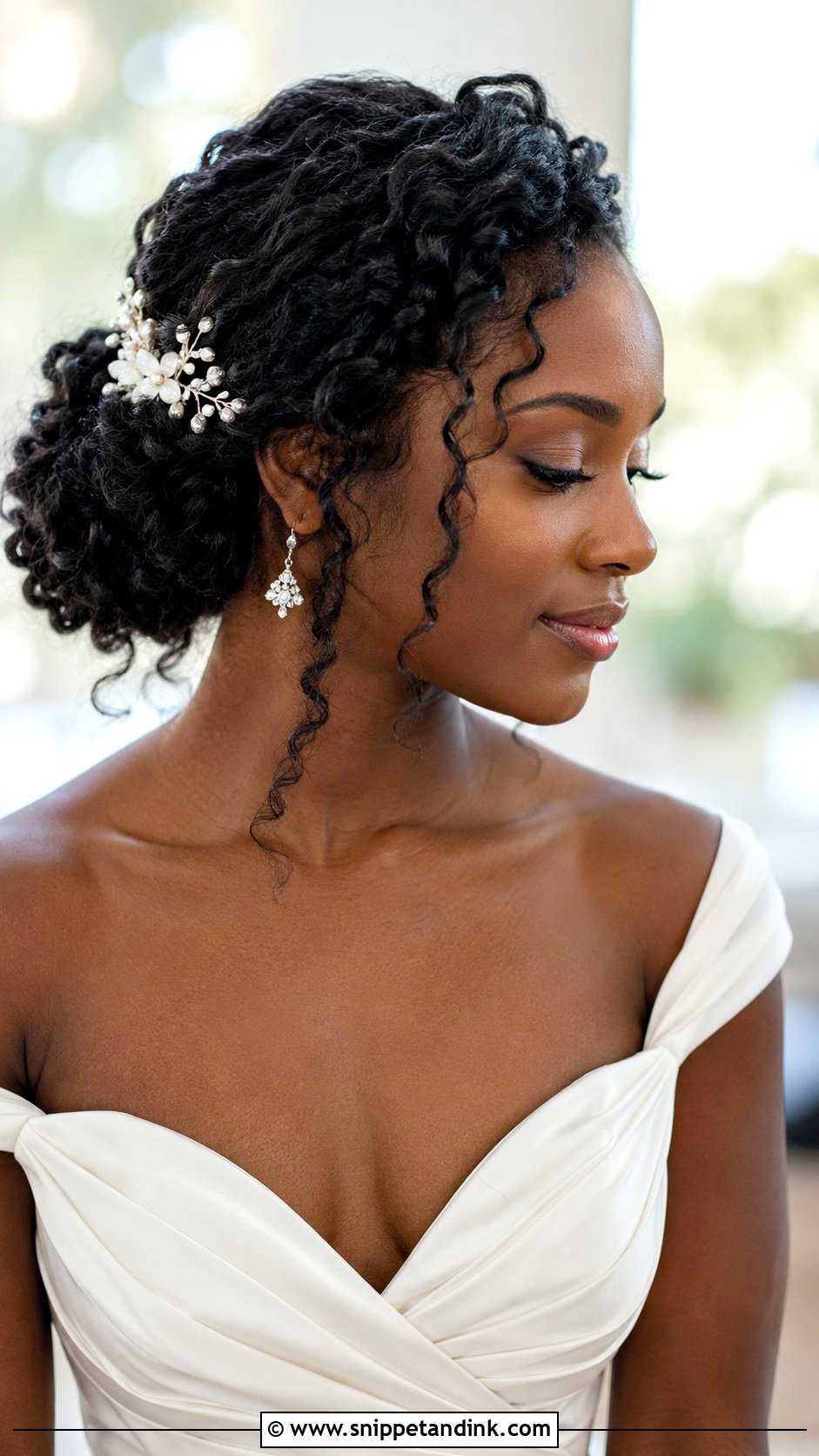 Long Black Hair Curly Updo Wedding Hairstyle - Snippet and Ink - 15 Wedding Hairstyles for Long Black Hair
