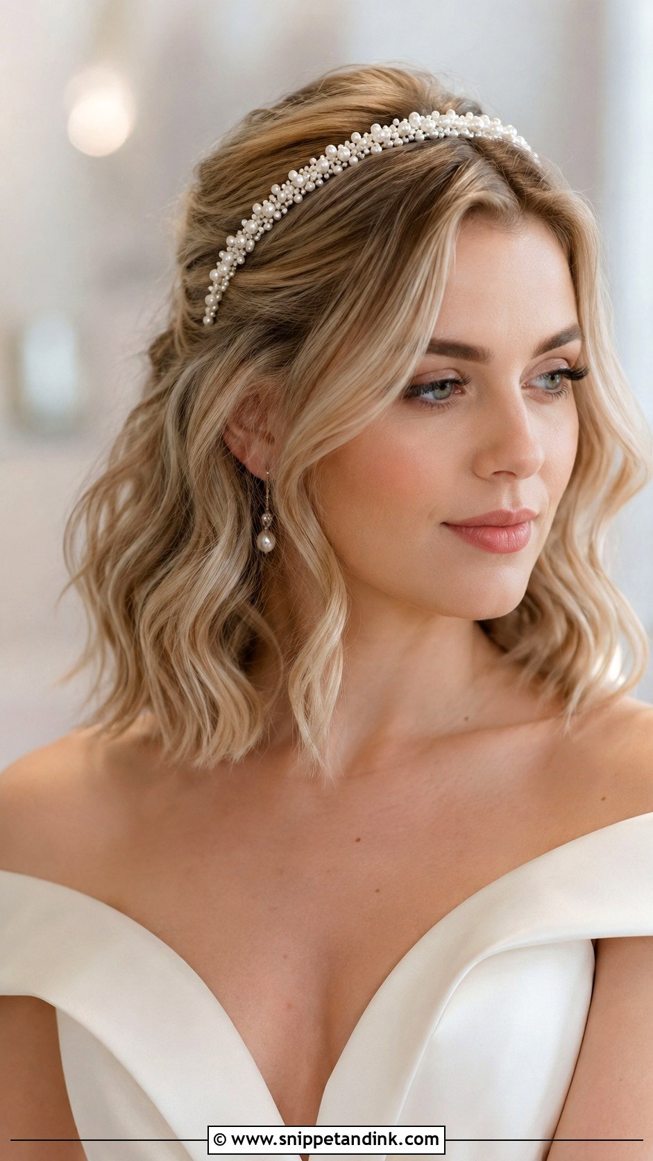 Long Bob Bridal Hair With Loose Curls - Snippet and Ink - 15 Long Bob Bridal Hair Ideas