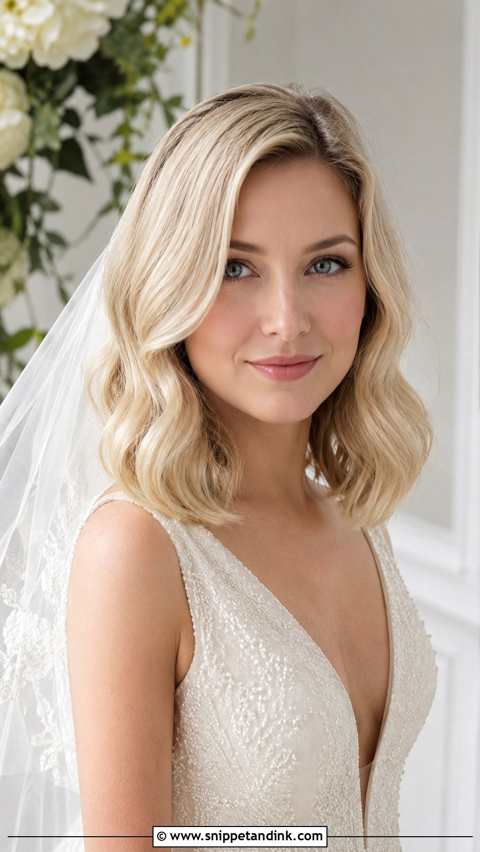 Long Bob Wedding Hairstyle With Loose Waves - Snippet and Ink - 15 Long Bob Hairstyles for Wedding