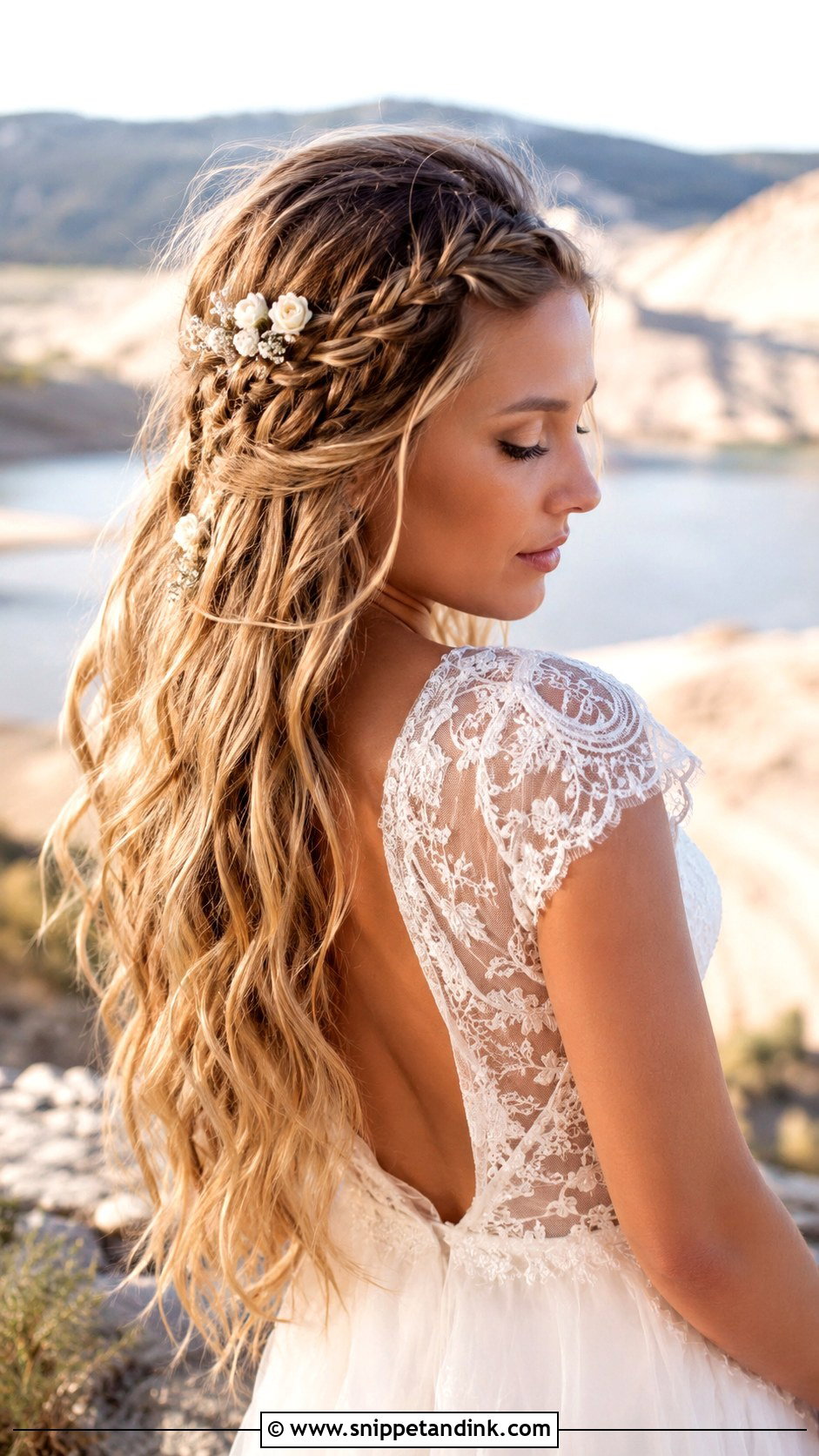 Long Bohemian Waves With Clip In Extensions - Snippet and Ink - 20 Wedding Hair Extensions