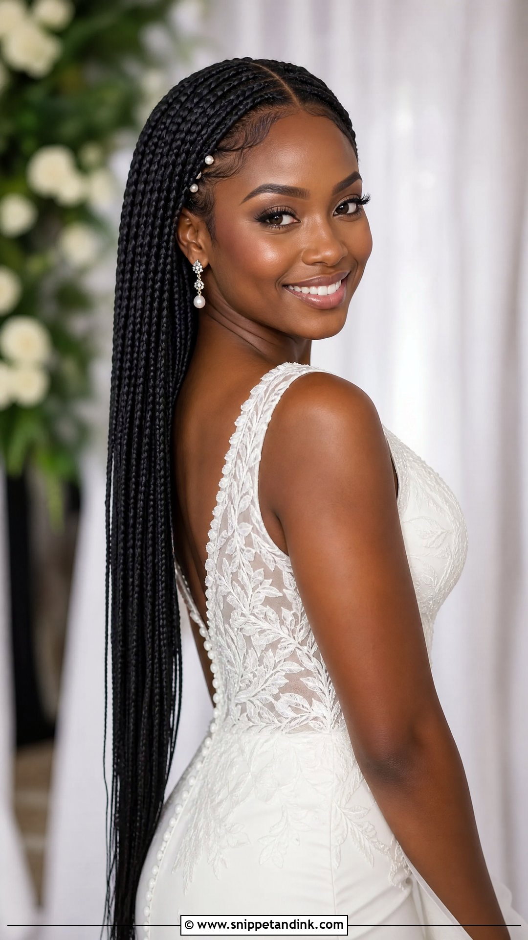 Long Box Braids Wedding Hairstyle - Snippet and Ink - 15 Box Braid Wedding Hairstyles