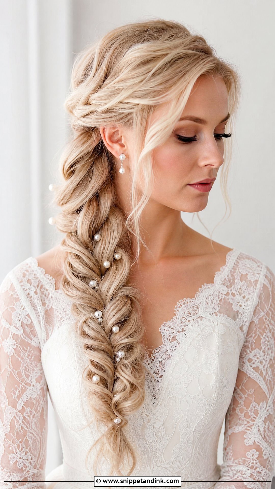 Long Braid Bridal Hairstyle For Long Hair - Snippet and Ink - 15 Easy Bridal Hairstyles for Long Hair