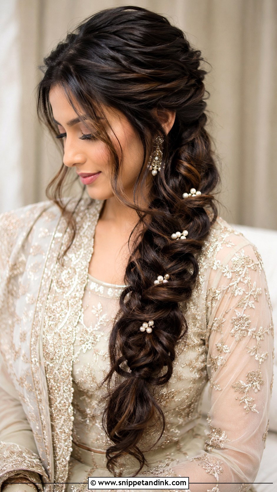 Long Braid Wedding Hairdo For Round Face - Snippet and Ink - 15 Hairdo for Round Face Wedding Ideas
