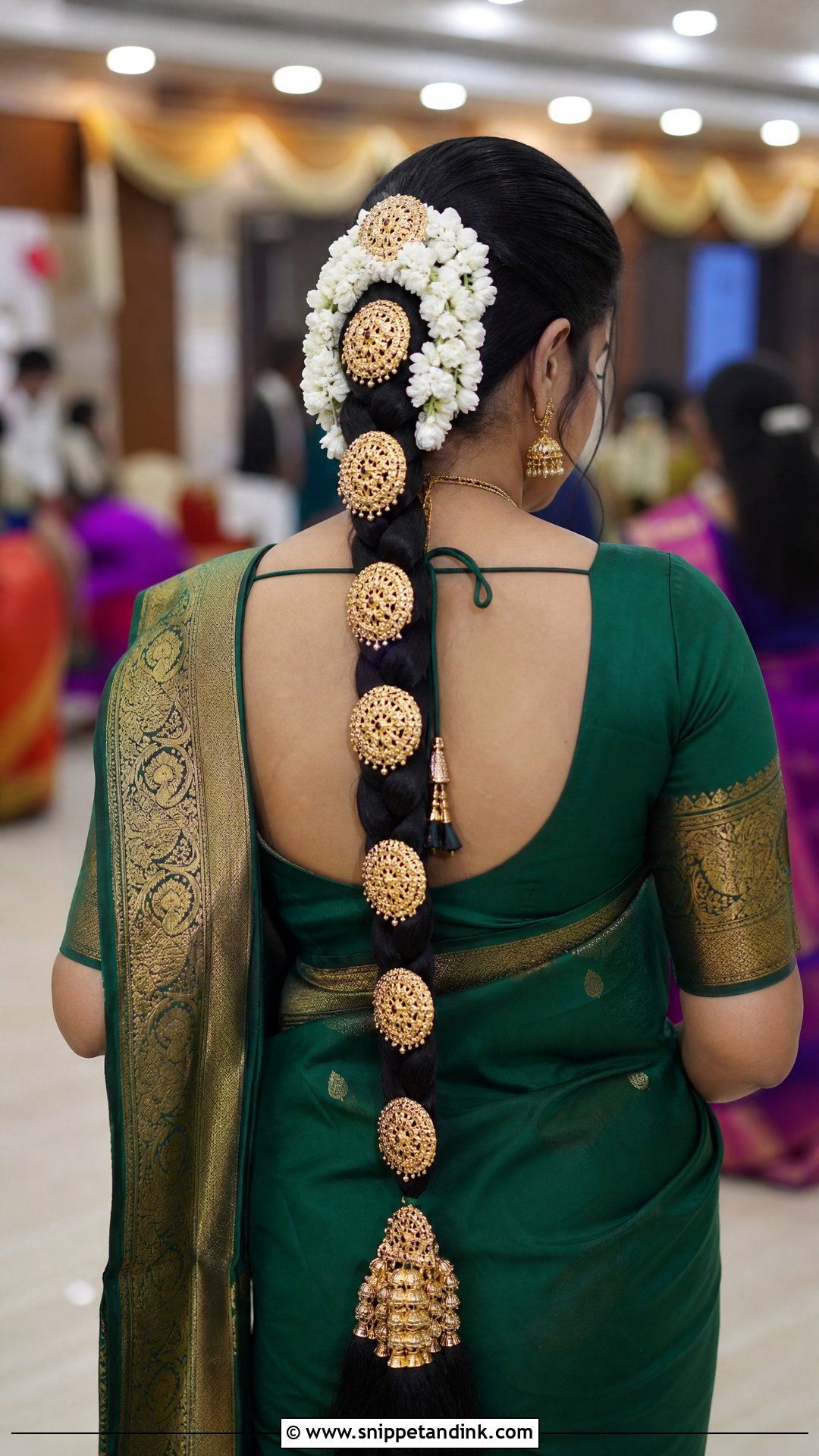 Long Braid With Jada Billalu - Snippet and Ink - 20 South Indian Wedding Bridal Hairstyle Ideas