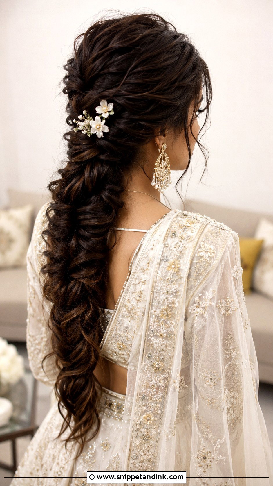 Long Braided Ponytail Wedding Hairstyle - Snippet and Ink - 15 Long Ponytail Wedding Hairstyles