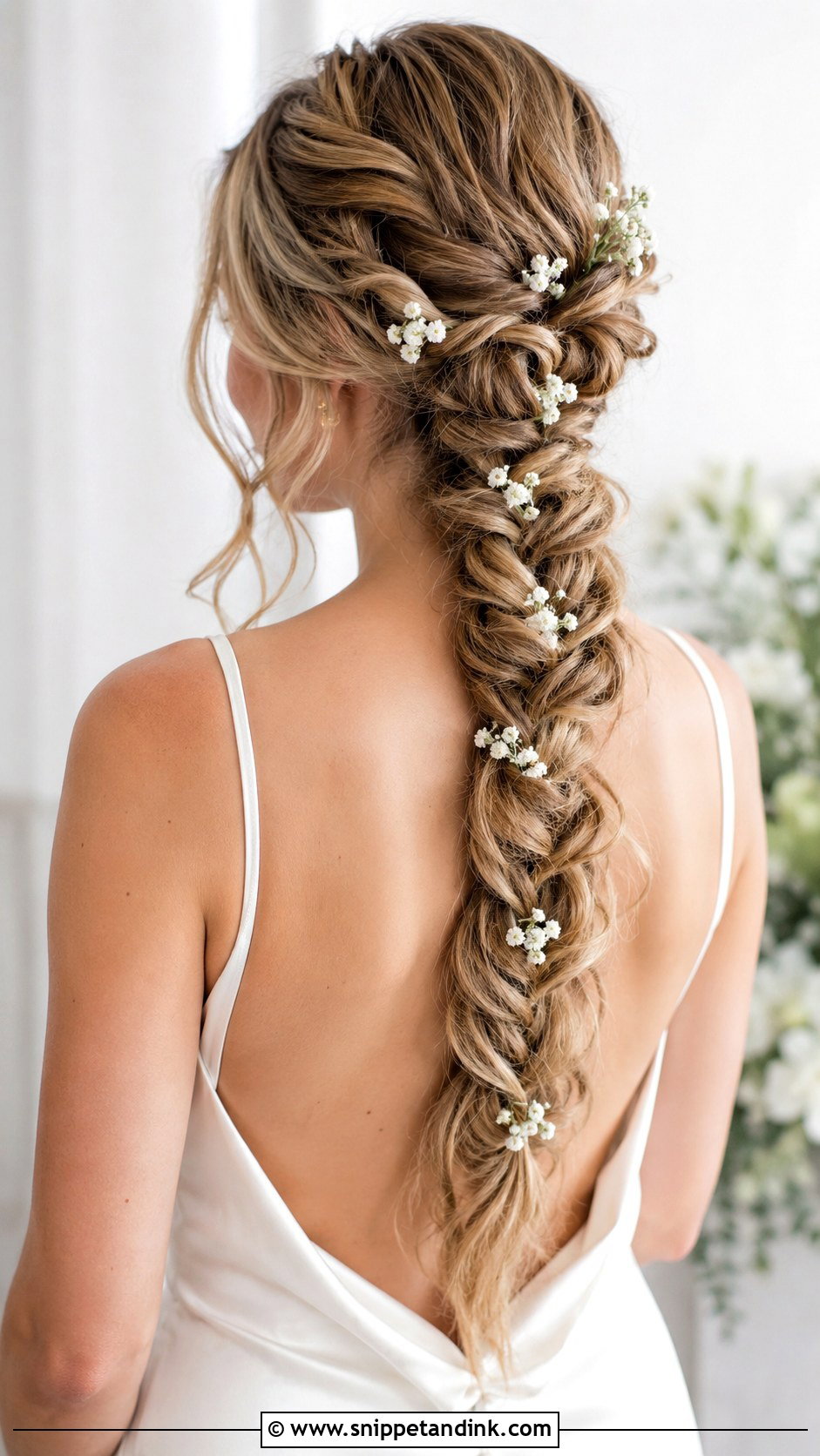 Long Braided Wedding Hair With Flowers - Snippet and Ink - 15 Wedding Hairstyles for Long Hair with Flowers
