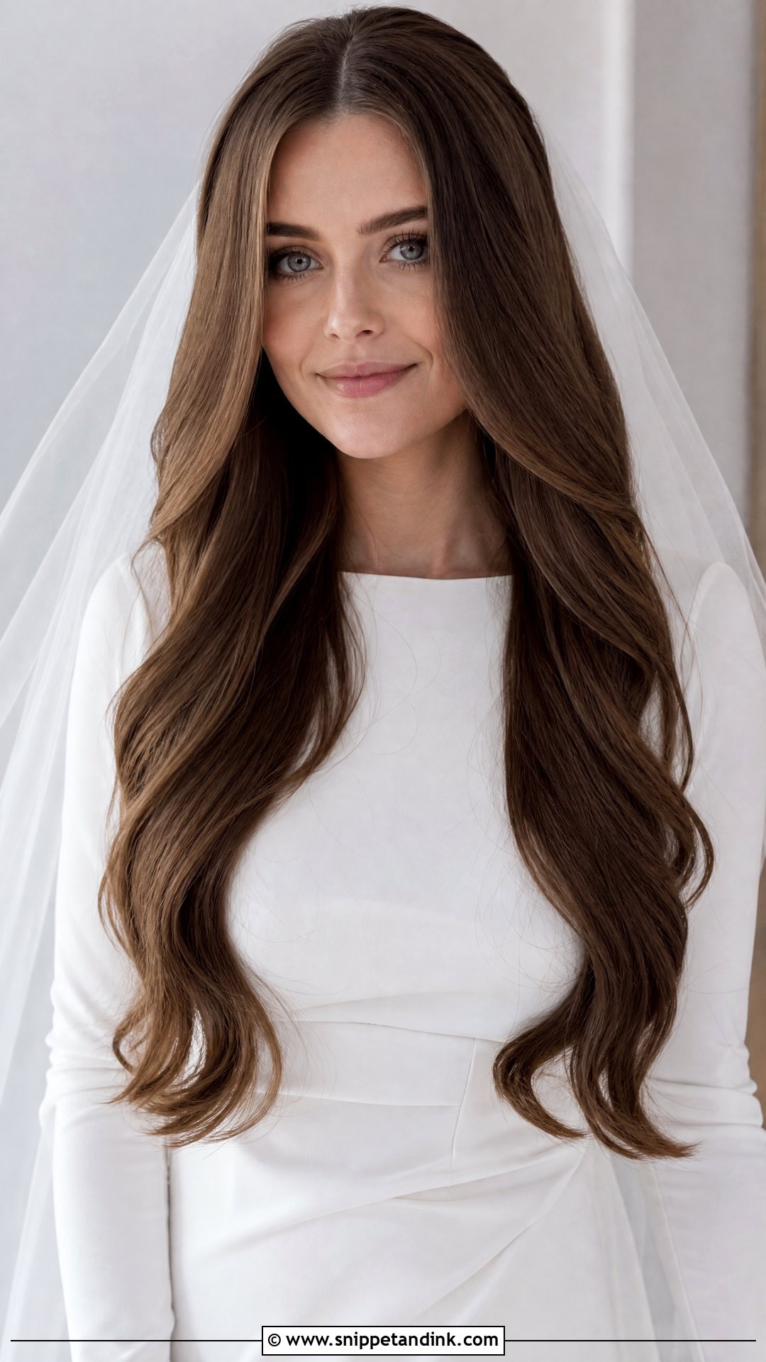 Long Bridal Blowout Hair - Snippet and Ink - 15 Blowout Hair Wedding Bride Ideas