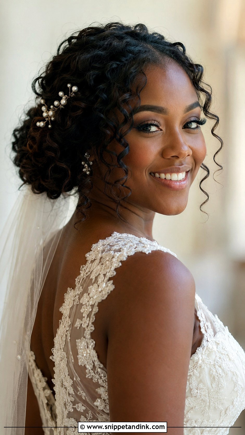 Long Bridal Curly Updo - Snippet and Ink - 15 Long Bridal Wedding Hairstyles
