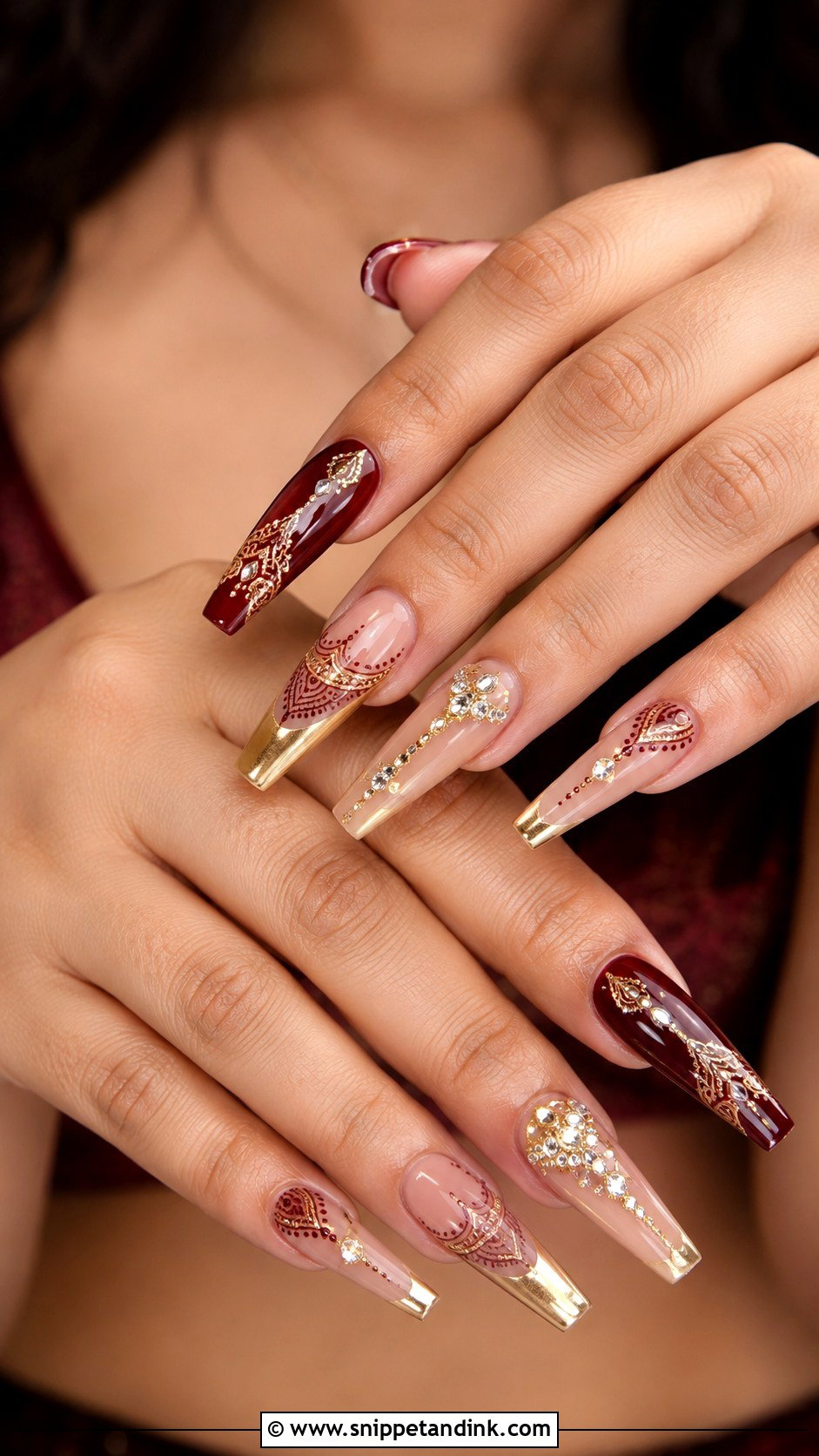 Long Bridal Nails For Indian Wedding - Snippet and Ink - 30 Bridal Nails Wedding Indian