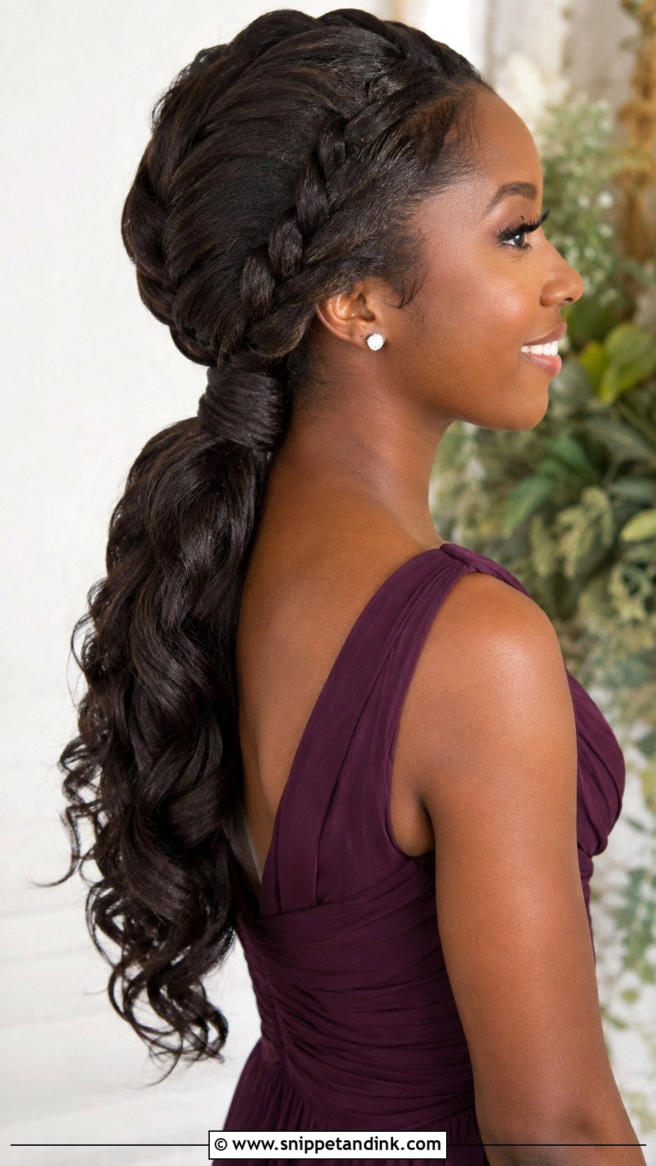 Long Bridesmaid Braided Ponytail - Snippet and Ink - 20 Long Hair Styles for Wedding Bridesmaid