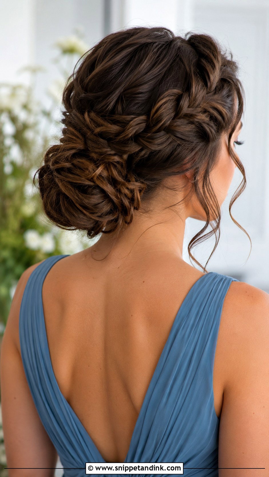 Long Bridesmaid Braided Updo - Snippet and Ink - 20 Long Hairstyles for Bridesmaids