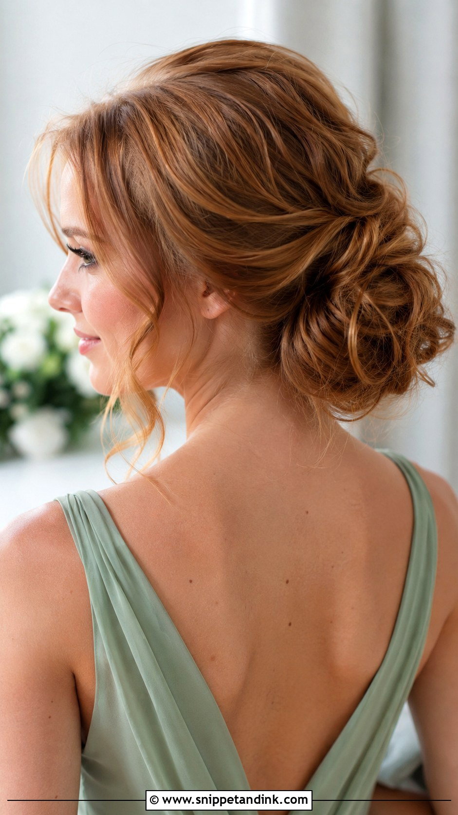 Long Bridesmaid Messy Bun - Snippet and Ink - 20 Long Hairstyles for Bridesmaids