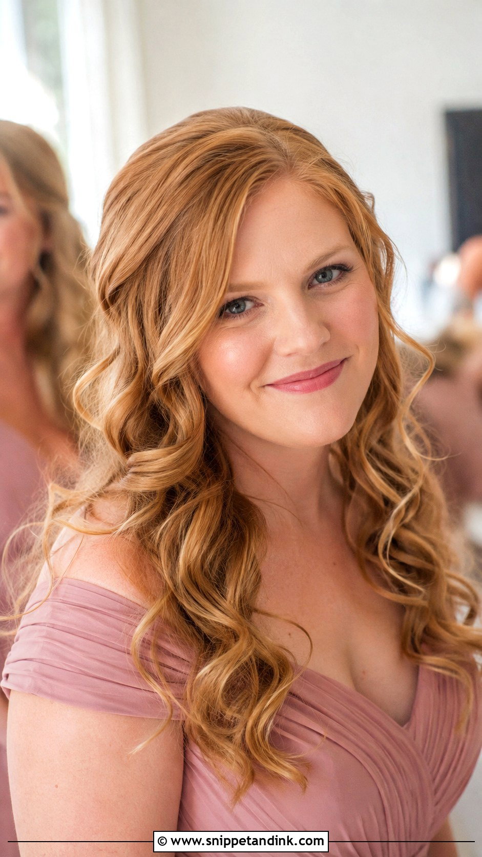 Long Bridesmaid Soft Curls - Snippet and Ink - 20 Long Hair Styles for Wedding Bridesmaid