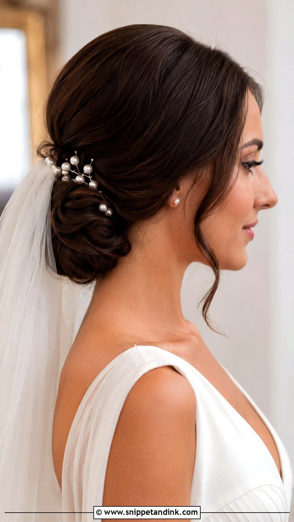 Long Brown Wedding Hair Chignon - Snippet and Ink - 15 Long Brown Wedding Hair Ideas
