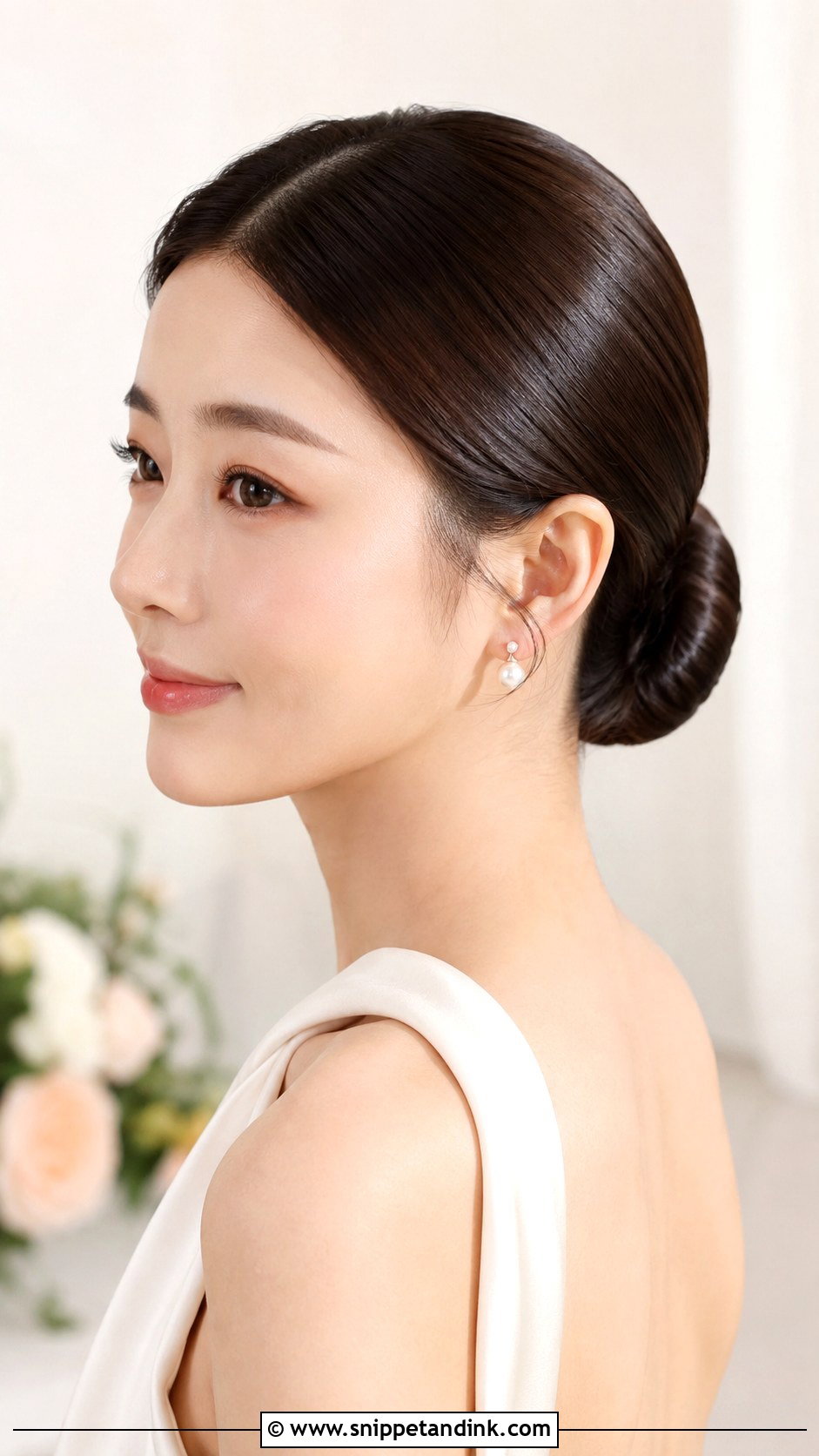 Long Brown Wedding Hair Sleek Bun - Snippet and Ink - 15 Long Brown Wedding Hair Ideas