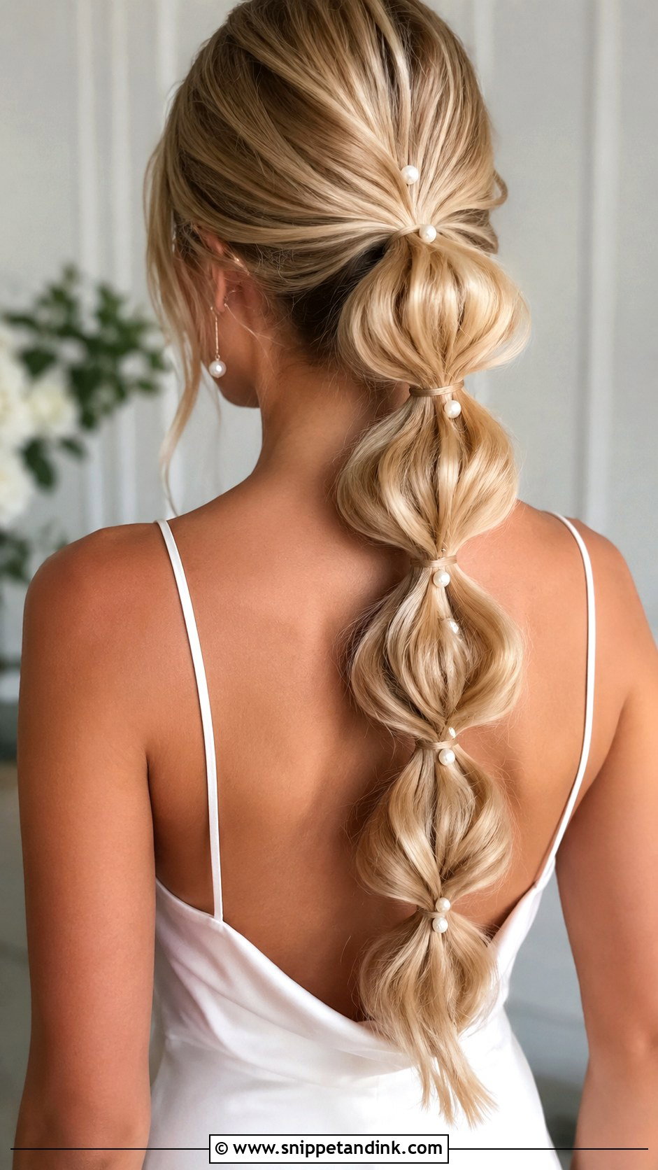Long Bubble Braid Wedding Hair - Snippet and Ink - 15 Long Braid Wedding Hair Ideas