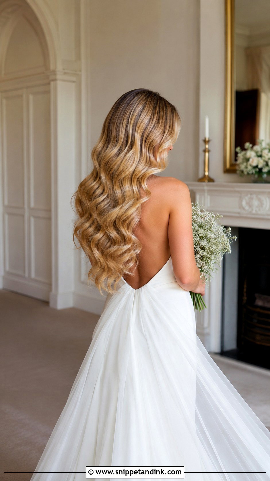 Long Cascading Waves - Snippet and Ink - 20 Bridal Hair Waves