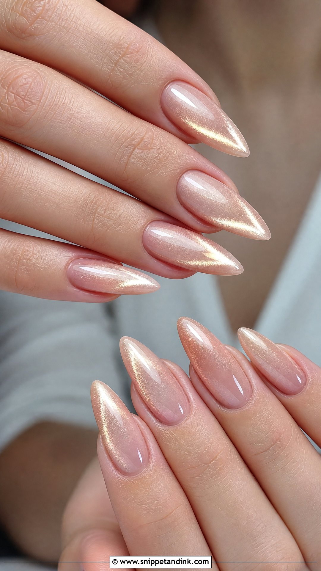 Long Cat Eye Bridal Nails - Snippet and Ink - 25 Cat Eye Bridal Nails