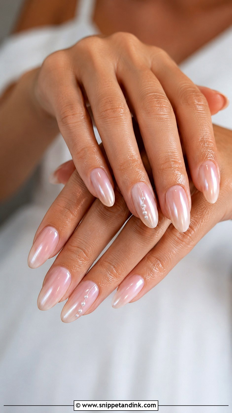 Long Chrome Wedding Nails - Snippet and Ink - 20 Long Wedding Nails