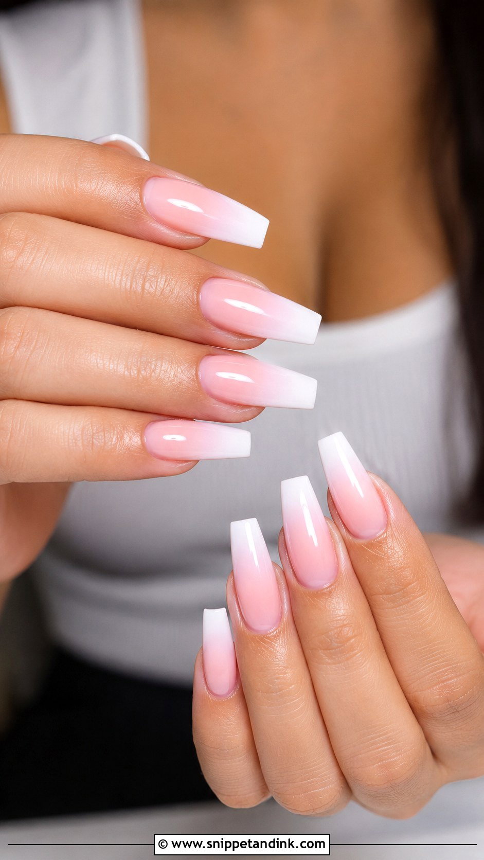 Long Coffin Bridal Nails - Snippet and Ink - 20 Coffin Bridal Nails