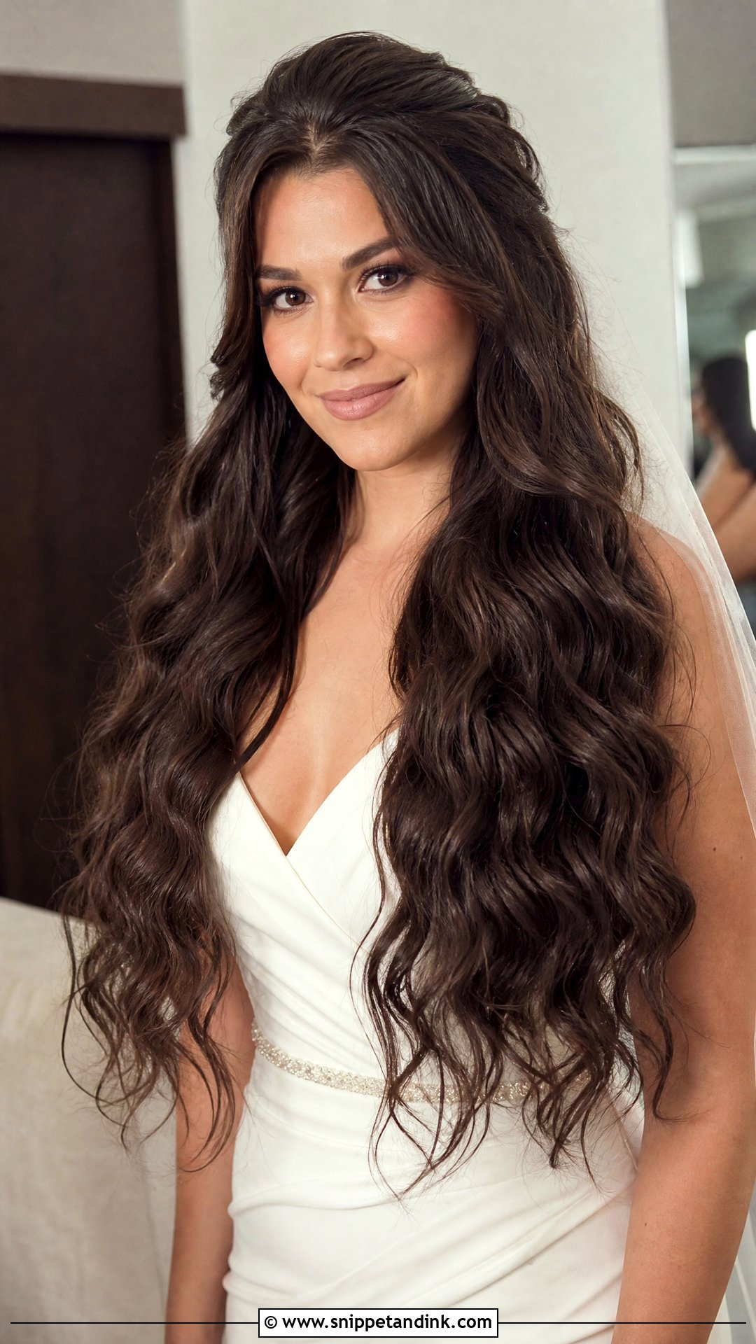 Long Crimped Wedding Hair - Snippet and Ink - 15 Crimped Wedding Hairstyles