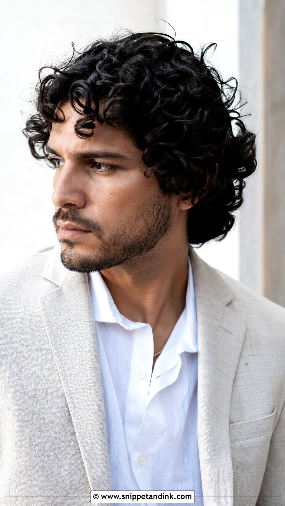 Long Curly Hair Groom Style - Snippet and Ink - 20 Long Hair Groom Ideas