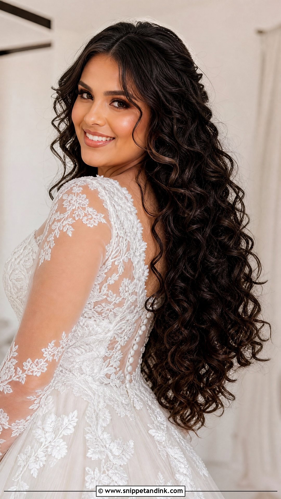 Long Curly Wedding Hair Down - Snippet and Ink - 20 Wedding Long Hairstyles Down