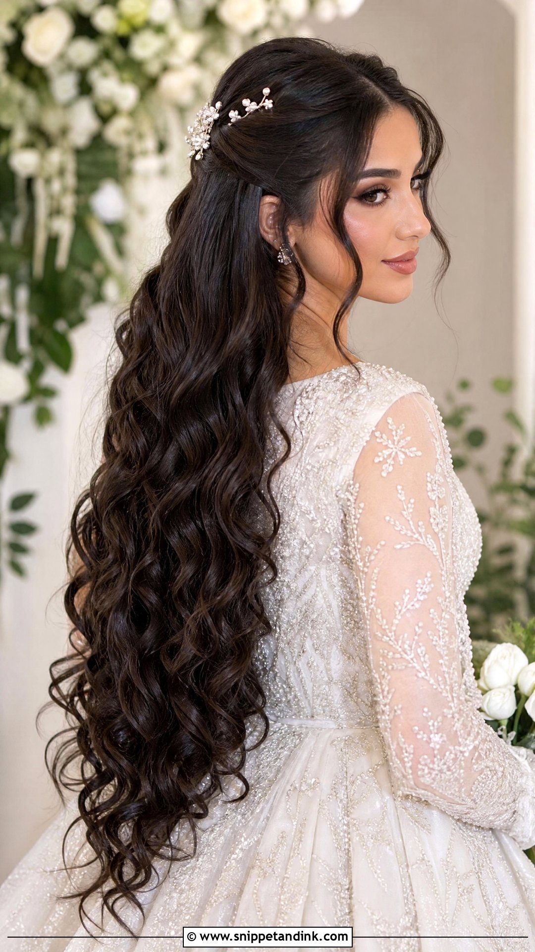 Long Curly Wedding Hair - Snippet and Ink - 15 Curl Wedding Hair Ideas