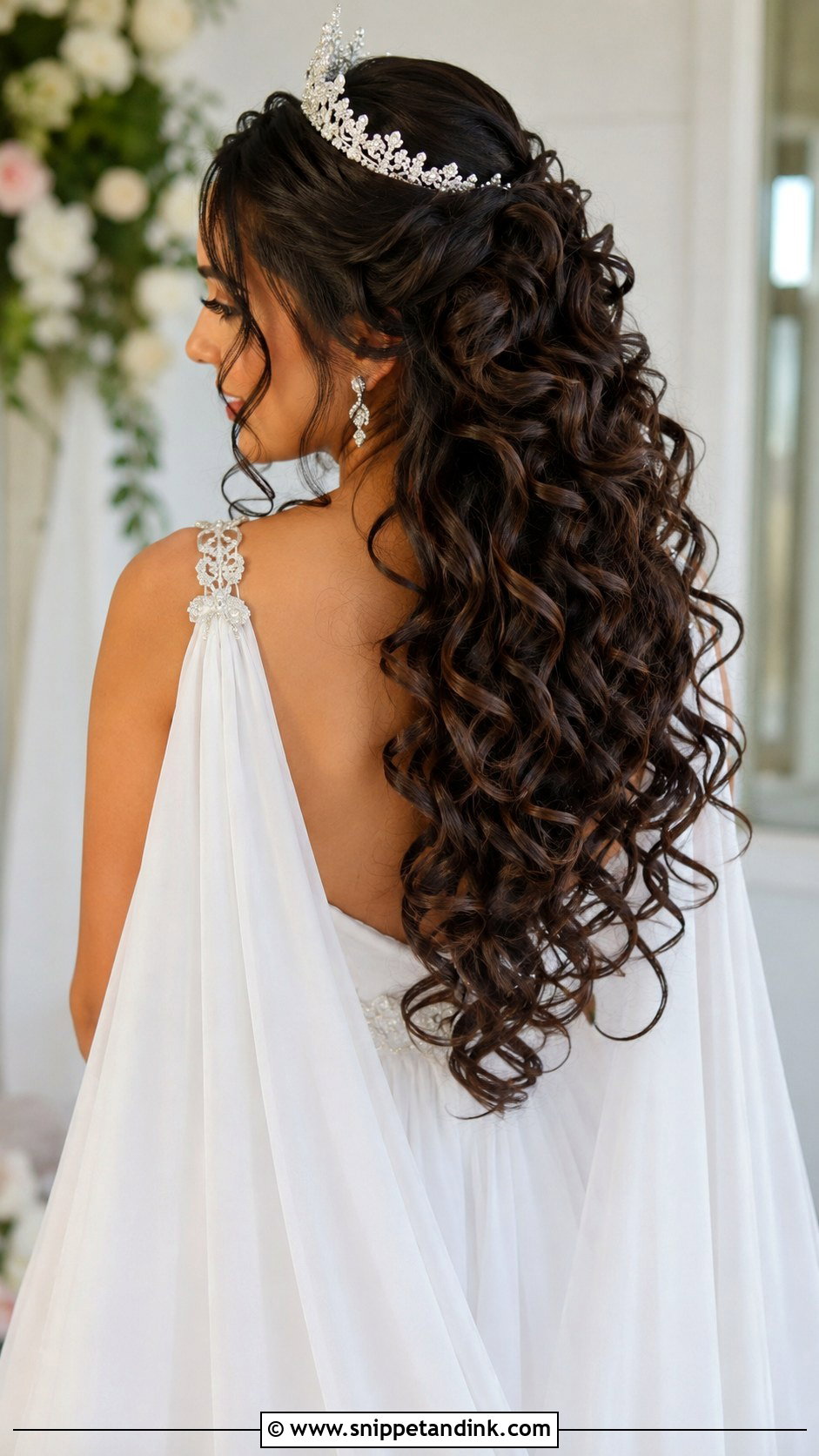 Long Curly Wedding Hairstyle - Snippet and Ink - 20 Hairstyles Ideas for Wedding