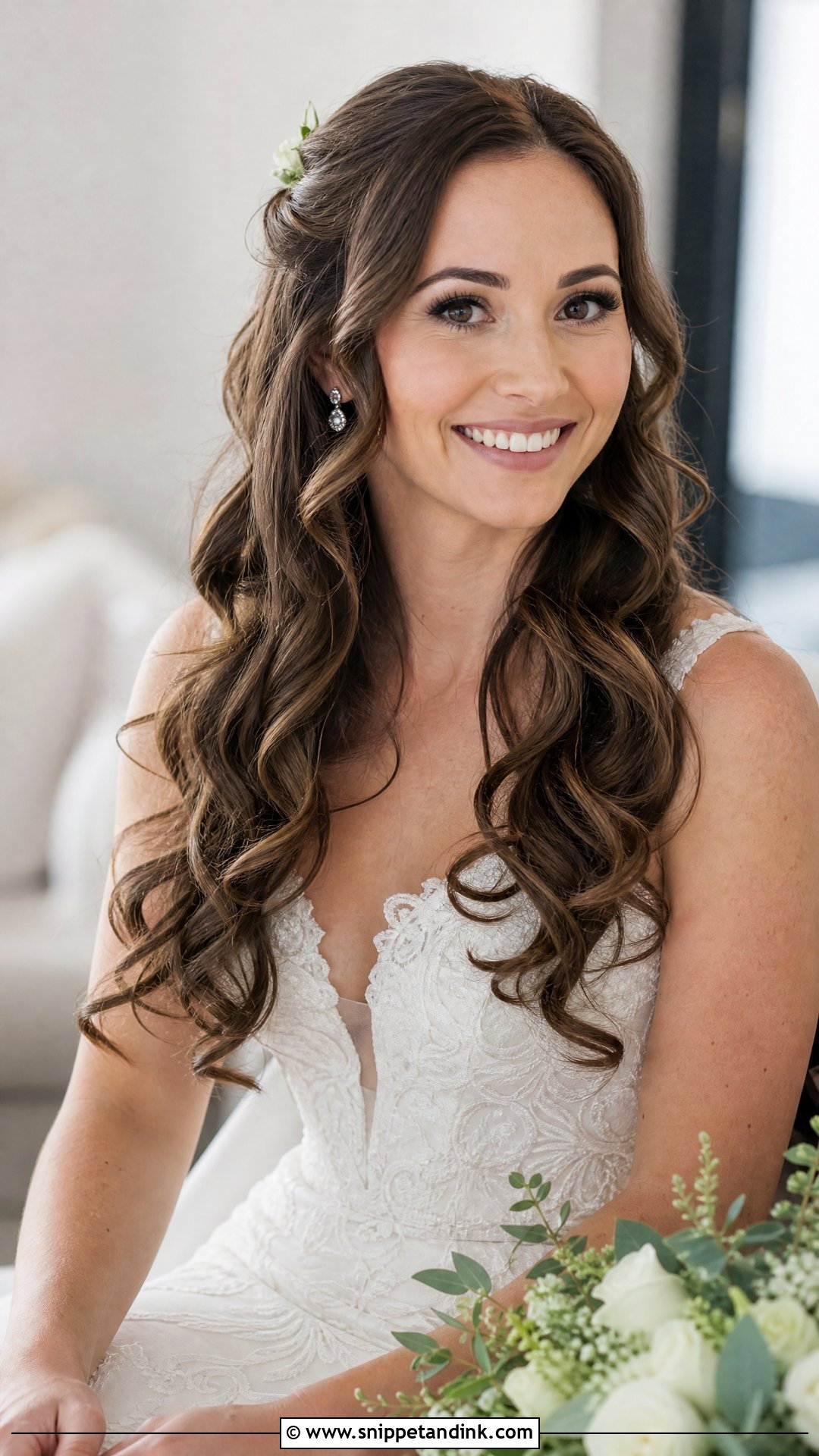 Long Down Curly Wedding Hair - Snippet and Ink - 15 Down Curly Hairstyles for Wedding