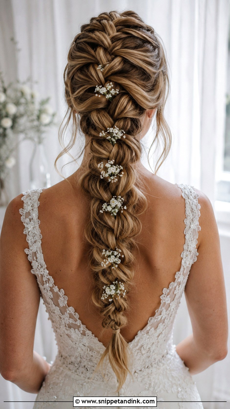 Long Dutch Braid Wedding Hair - Snippet and Ink - 15 Long Braid Wedding Hair Ideas