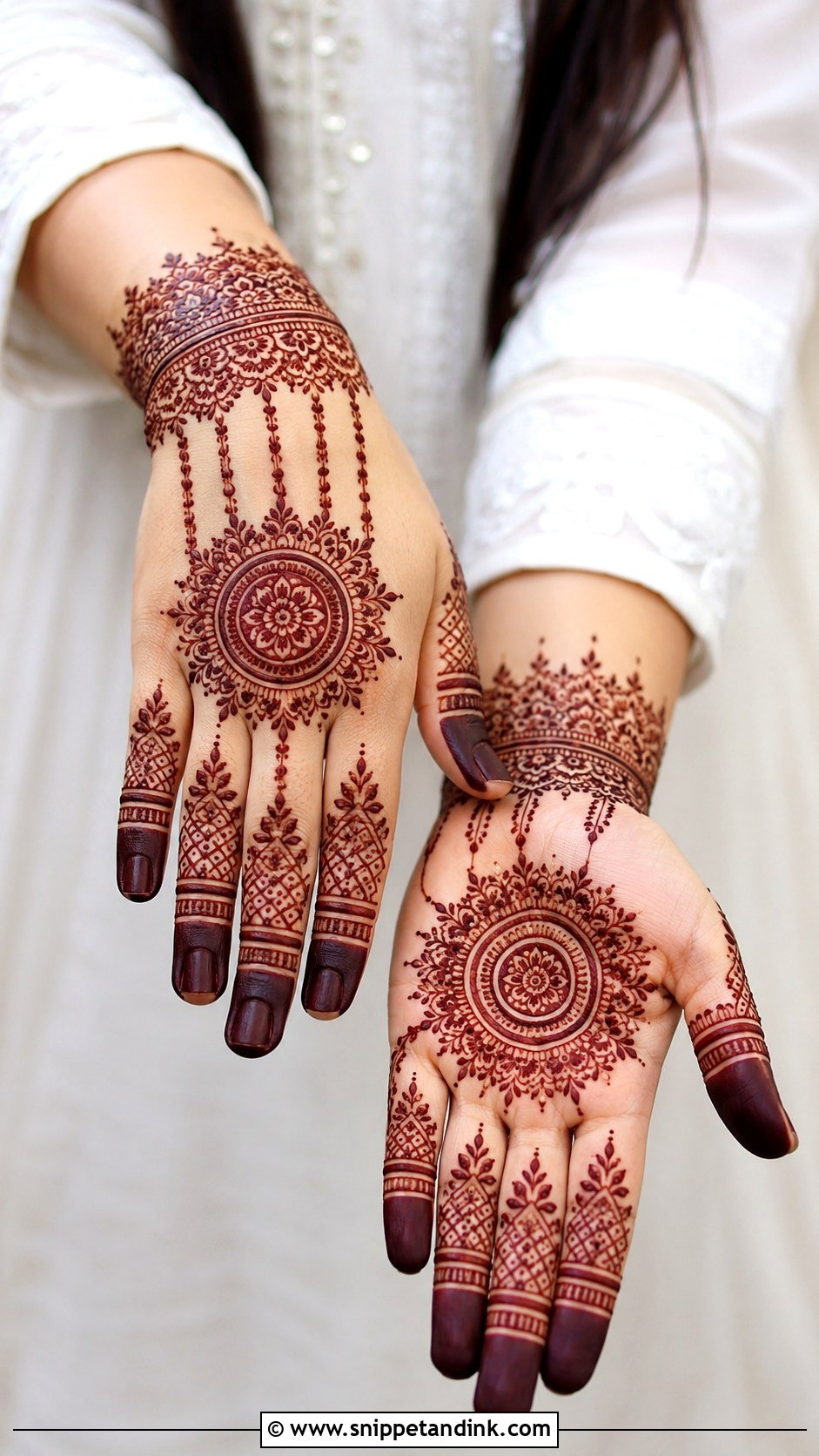 Long Finger Mehndi Design - Snippet and Ink - 35 Trendy Mehndi Designs