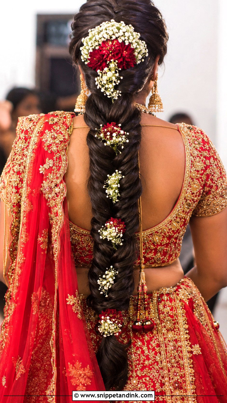 Long Fishtail Braid For Indian Bride - Snippet and Ink - 20 Indian Wedding Fish Braid Hairstyles