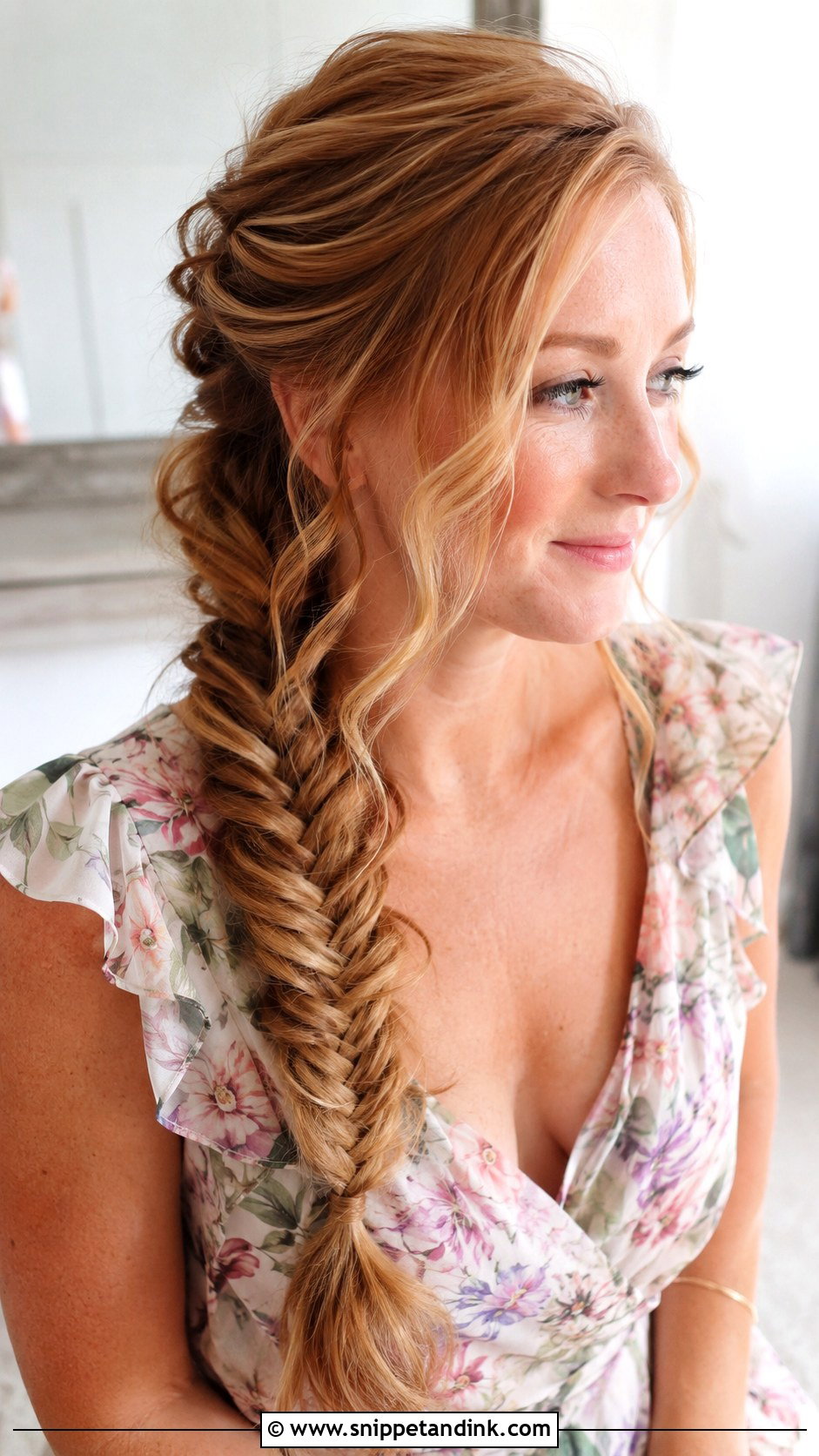 Long Fishtail Braid Wedding Guest Hair - Snippet and Ink - 15 Long Hairstyles for a Wedding Guest
