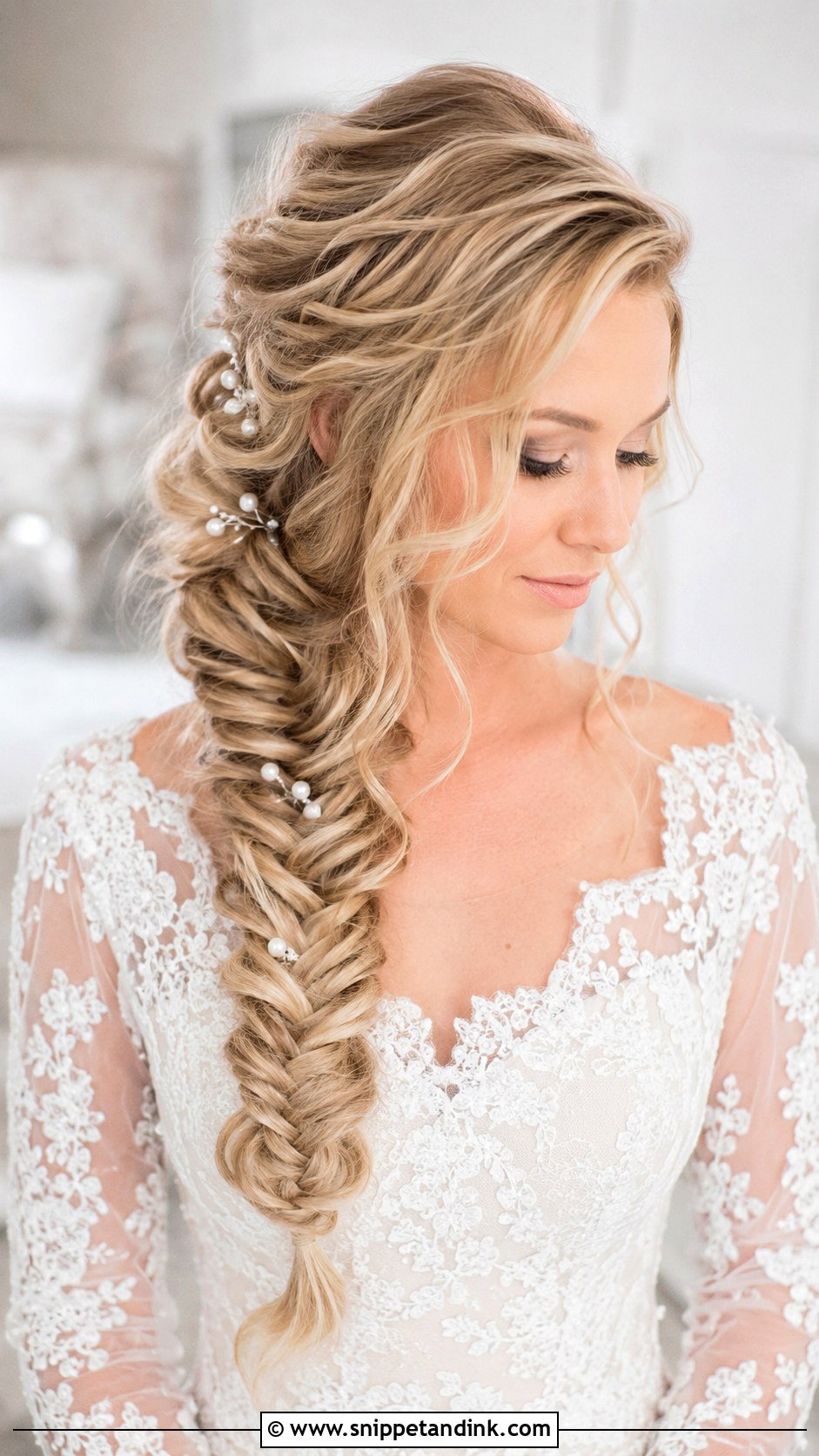 Long Fishtail Braid Wedding Hair - Snippet and Ink - 15 Long Braid Hairstyles Wedding