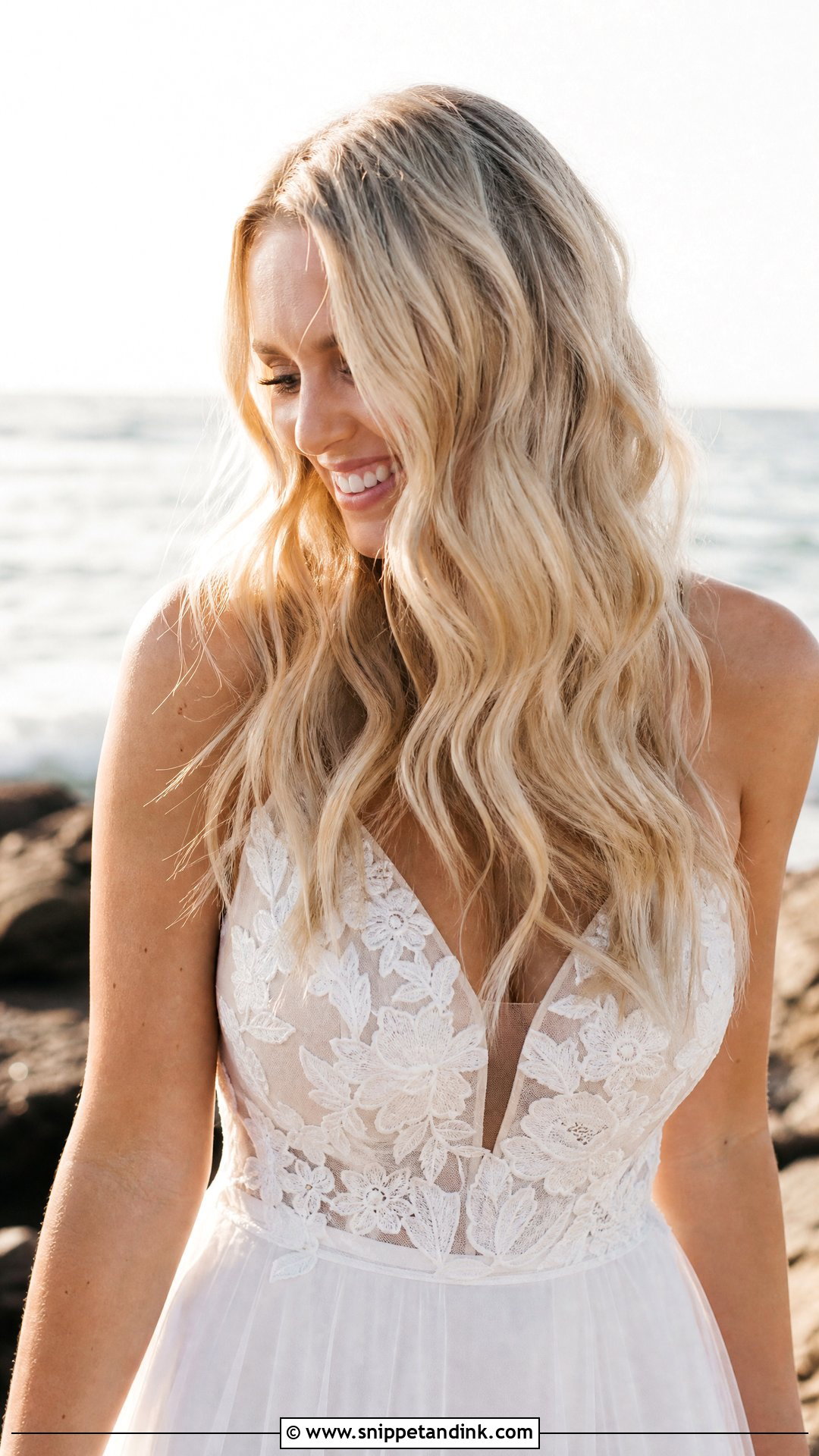 Long Flowing Beach Waves - Snippet and Ink - 20 Wedding Haircut Ideas
