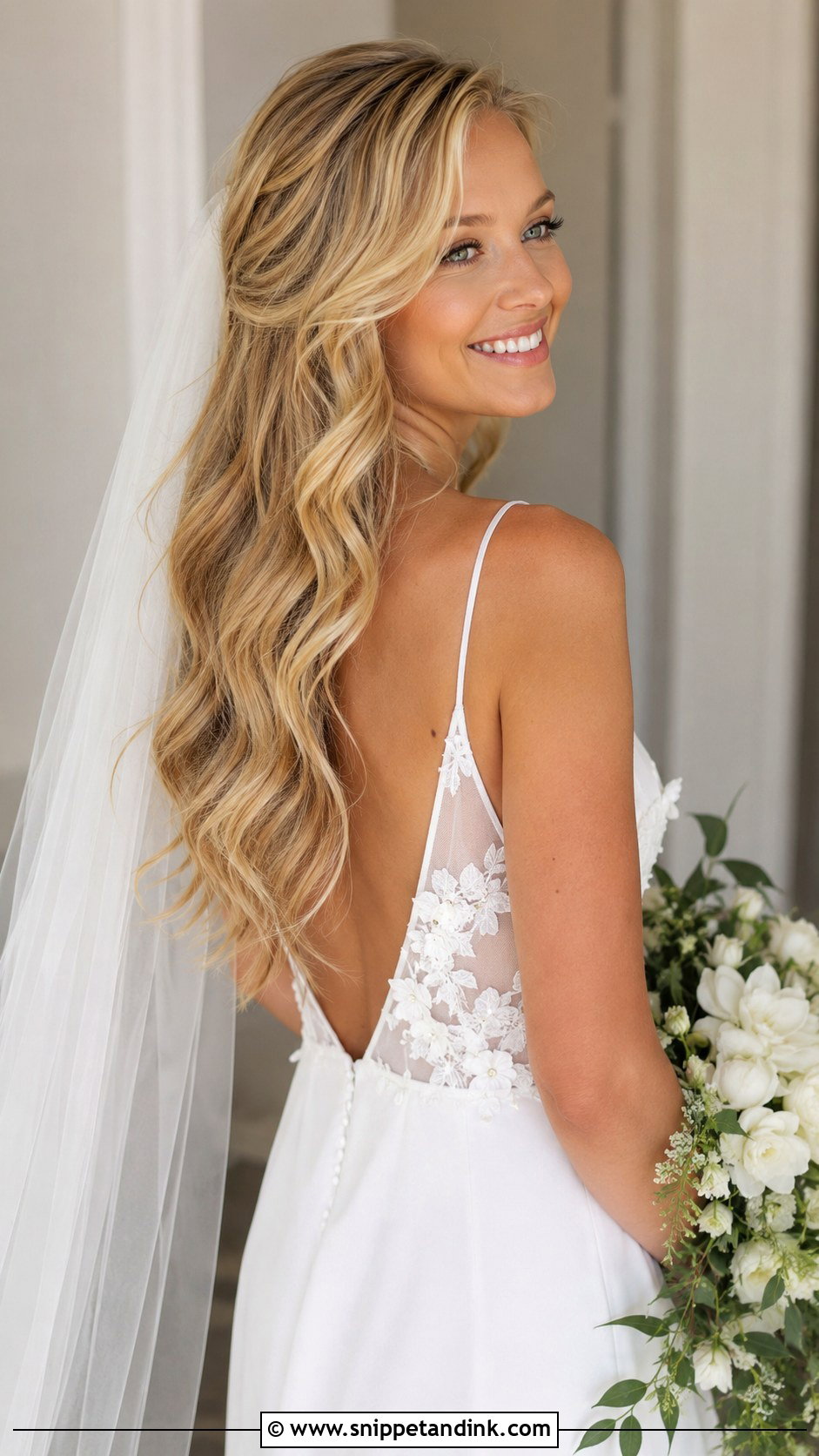 Long Flowing Loose Waves - Snippet and Ink - 20 Loose Waves Wedding Hair