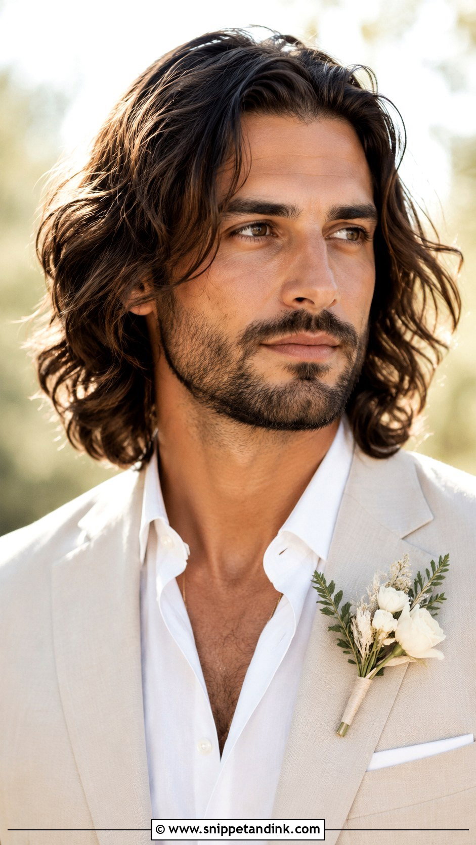 Long Flowing Waves - Snippet and Ink - 20 Groom Hair Ideas