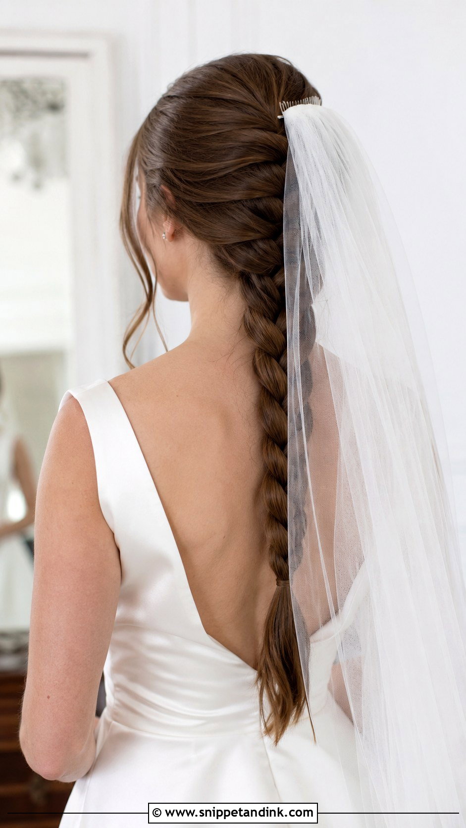 Long French Braid Wedding Hair - Snippet and Ink - 15 Long Braid Wedding Hair Ideas