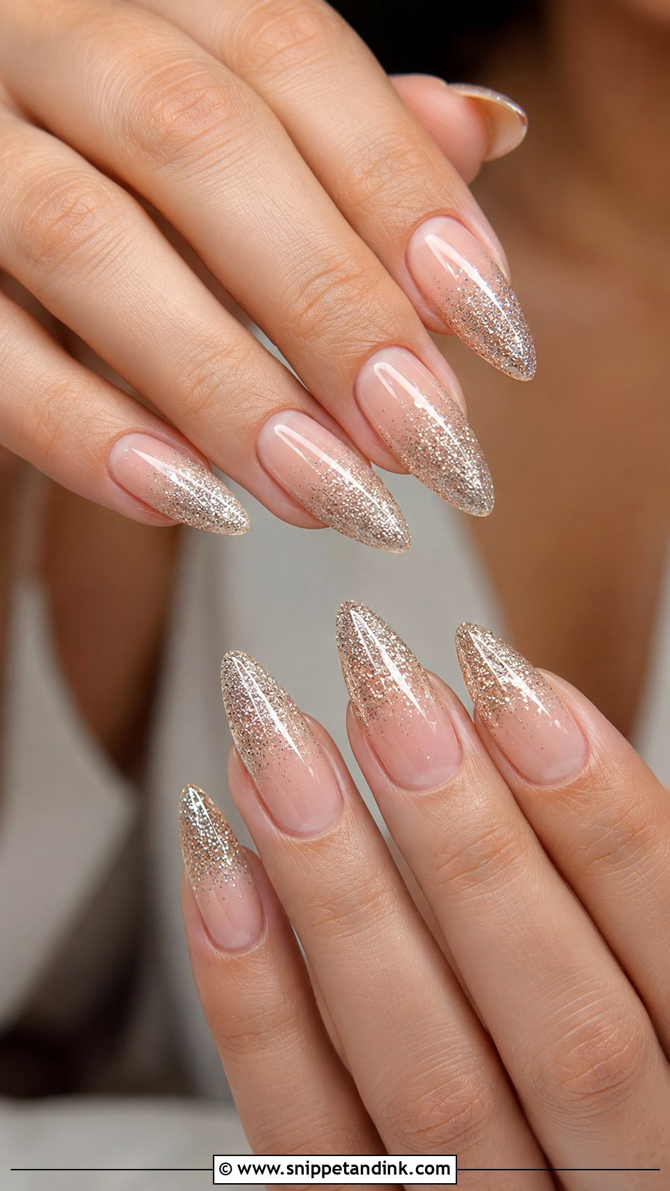Long Glitter Wedding Nails - Snippet and Ink - 20 Long Wedding Nails